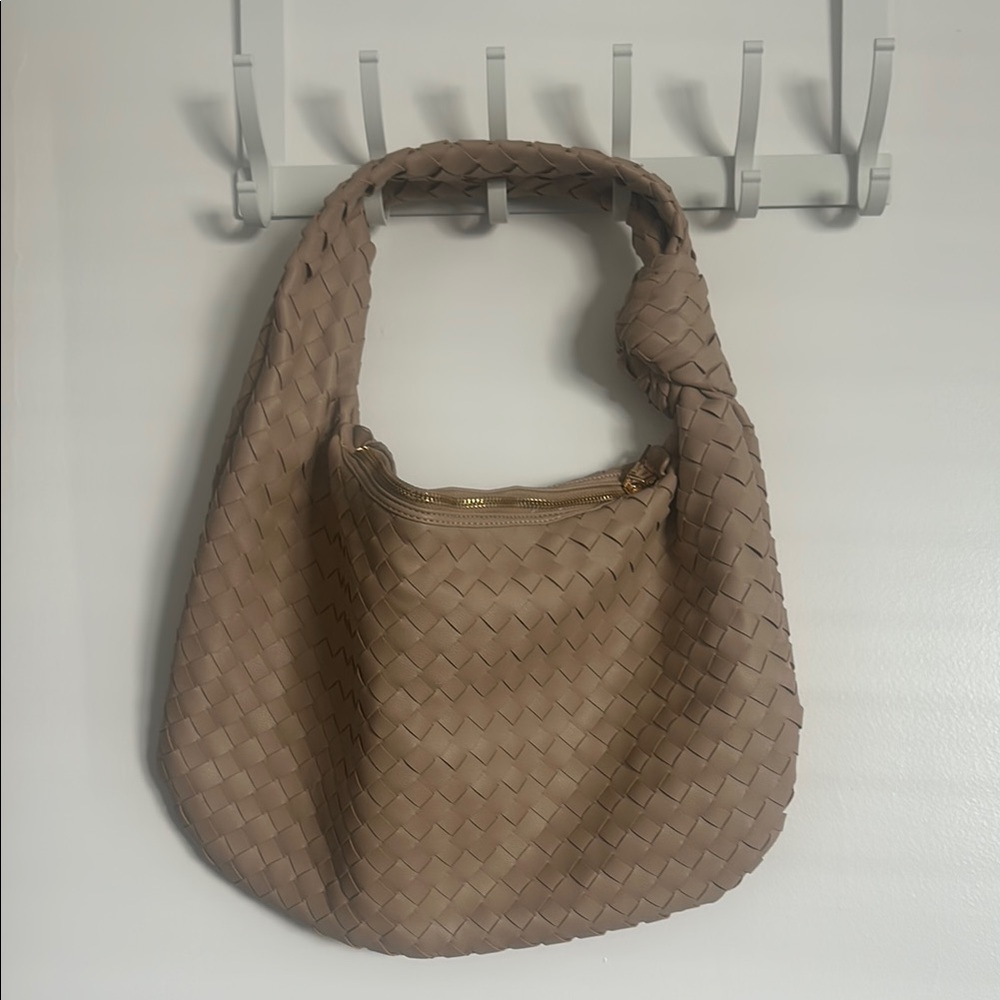 Urban Expressions Tan Woven Hobo Bag